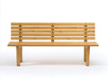 Bancos de jardín de madera 180x55x82 cm - marrón claro - diseño clásico con respaldo