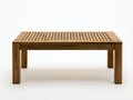 Mesas de jardín madera maciza 120 x 60 x 45 cm - Marrón natural - Diseño rectangular con tablero de listones