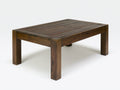 Mesas de jardín rectangular de madera maciza 110x70x45 cm marrón oscuro estilo rústico para exterior