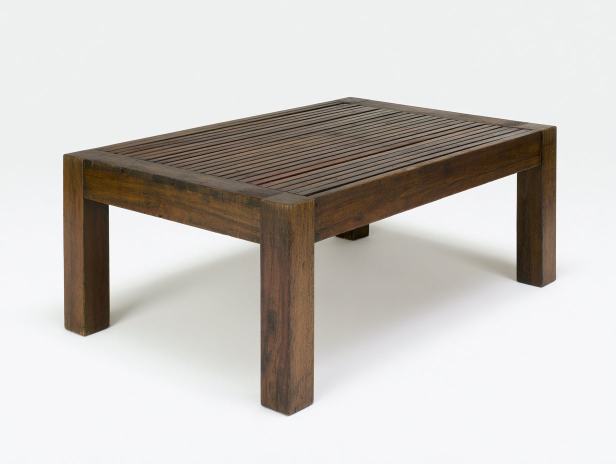 Mesas de jardín rectangular de madera maciza 110x70x45 cm marrón oscuro estilo rústico para exterior