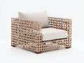 Sillones de ratán 110x92x72 cm - natural y beige - diseño amplio para exterior