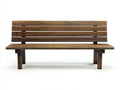 Bancos de jardín de madera 180x60x85 cm - marrón - diseño rústico con respaldo