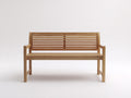 Bancos de jardín de madera 122x58x90 cm - madera natural - diseño clásico con reposabrazos