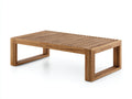 Mesas de jardín de madera 120x70x35 cm - marrón claro - mesa baja con tablero de lamas