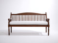 Bancos de jardín madera maciza 160 x 65 x 95 cm - Marrón y blanco - Estilo clásico con cojín